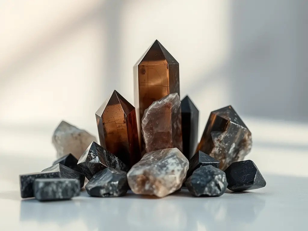 Crystals For EMF Protection, Smoky Quartz, Black Tourmaline, EMF Protection, Protective Crystals